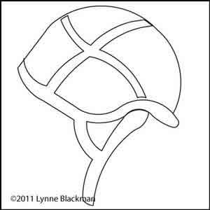 Digital Quilting Design Helmet by Lynne Blackman.