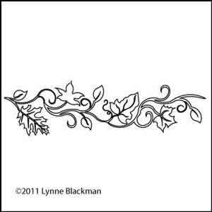 Digital Quilting Design Leafy Branch by Lynne Blackman.