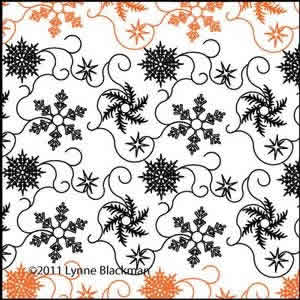 Digital Quilting Design Let It Snow by Lynne Blackman.