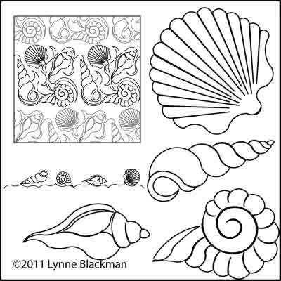 Digital Quilting Design Lynne's Seashells Set by Lynne Blackman.