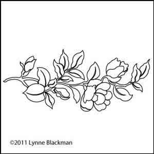 Digital Quilting Design Magnolia Branch by Lynne Blackman.