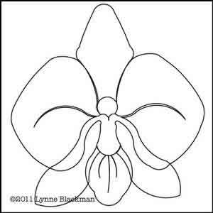 Digital Quilting Design Orchid by Lynne Blackman.