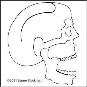 Digital Quilting Design Skull 2 by Lynne Blackman.