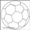 Digital Quilting Design Soccer Ball by Lynne Blackman.