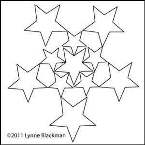 Digital Quilting Design Star of Stars by Lynne Blackman.