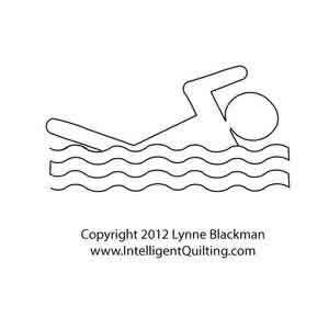 Digital Quilting Design Swim by Lynne Blackman.