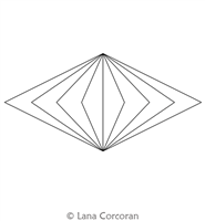 Digital Quilting Design Diamond Bit Perspective by Lana Corcoran.