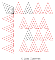 Digital Quilting Design Teepee Border and Corner by Lana Corcoran.