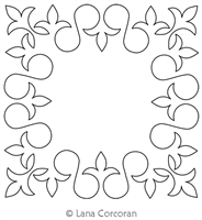 Annie Frame by Lana Corcoran. This image demonstrates how this computerized pattern will stitch out once loaded on your robotic quilting system. A full page pdf is included with the design download.