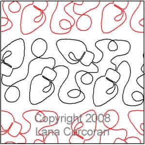 Digital Quilting Design Christmas Lights by Lana Corcoran.