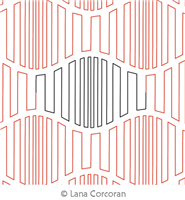 Doppler by Lana Corcoran. This image demonstrates how this computerized pattern will stitch out once loaded on your robotic quilting system. A full page pdf is included with the design download.