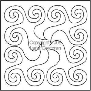 Digital Quilting Design Loop and Curl by Lana Corcoran.