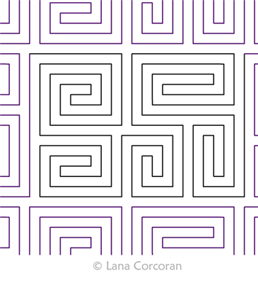 Digital Quilting Design Maze by Lana Corcoran.