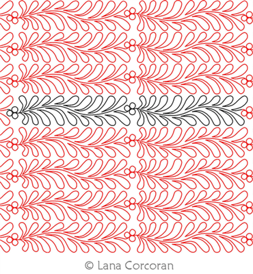 Digital Quilting Design Mistletoe by Lana Corcoran.