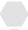 Digital Quilting Design Hexagon Spiral Motif by Leah Day.