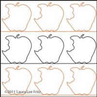 Digital Quilting Design Apple Core 2 by LauraLee Fritz.