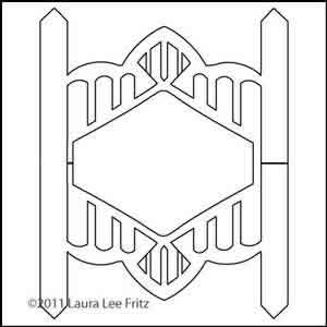 Digital Quilting Design Bridge Mirrored Block by LauraLee Fritz.