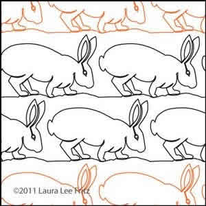 Digital Quilting Design Bunny 5 by LauraLee Fritz.