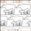 Digital Quilting Design Moose and Calf by LauraLee Fritz.