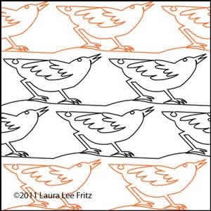 Digital Quilting Design Nuthatch by LauraLee Fritz.