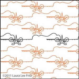 Digital Quilting Design Prop Planes Panto Border by LauraLee Fritz.