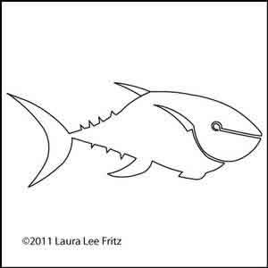 Digital Quilting Design Tuna Bluefin by LauraLee Fritz.