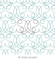 Digital Quilting Design Paisley Pearl Alt E2E by Linda Gosselin.