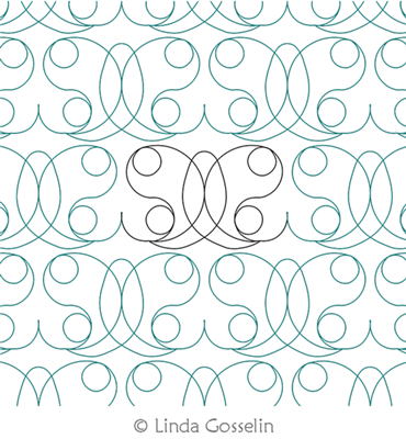 Digital Quilting Design Paisley Pearl Alt E2E by Linda Gosselin.