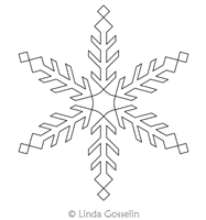 Digital Quilting Design Snowflake Block 1 by Linda Gosselin.