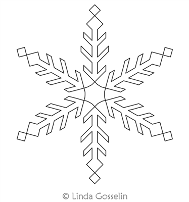 Digital Quilting Design Snowflake Block 1 by Linda Gosselin.