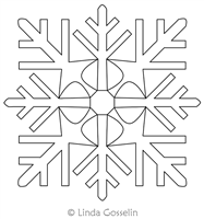 Digital Quilting Design Snowflake Block 10 by Linda Gosselin.