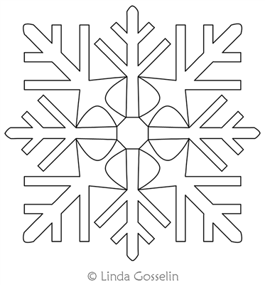 Digital Quilting Design Snowflake Block 10 by Linda Gosselin.