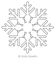 Digital Quilting Design Snowflake Block 2 by Linda Gosselin.