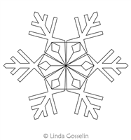 Digital Quilting Design Snowflake Block 4 by Linda Gosselin.