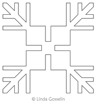 Digital Quilting Design Snowflake Block 5 by Linda Gosselin.