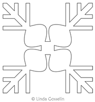 Digital Quilting Design Snowflake Block 6 by Linda Gosselin.