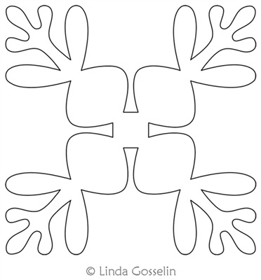 Digital Quilting Design Snowflake Block 8 by Linda Gosselin.