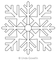 Digital Quilting Design Snowflake Block 9 by Linda Gosselin.