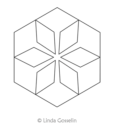 PK Diamond 6 Inside by Linda Gosselin. This image demonstrates how this computerized pattern will stitch out once loaded on your robotic quilting system. A full page pdf is included with the design download.