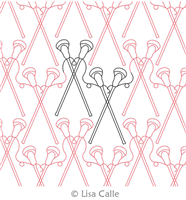 Digital Quilting Design LAX Sticks by Lisa Calle.