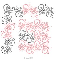 Digital Quilting Design Petal Pushers Panto or Border and Corner by Lisa Calle.