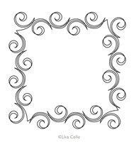 Digital Quilting Design Simply Curls Petite Corner by Lisa Calle.
