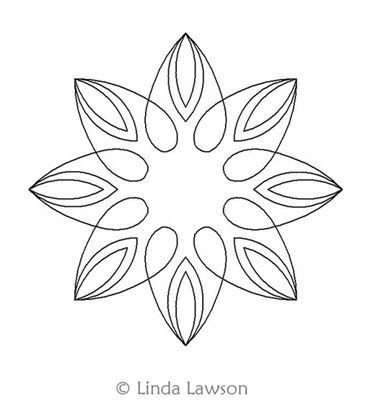 Digital Quilting Design Center Snowflake Block by Linda Lawson.
