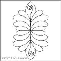 Digital Quilting Design Linda's Single Feather by Linda Lawson.