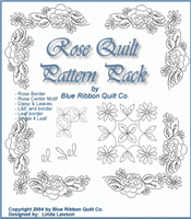 Digital Quilting Design Rose Quilt Pattern Pack by Linda Lawson.