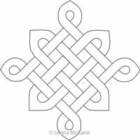 Digital Quilting Design Celtic Knot Block by Leona McCann.