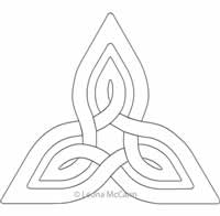 Digital Quilting Design Celtic Knot Block 2 by Leona McCann.
