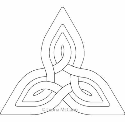 Digital Quilting Design Celtic Knot Block 2 by Leona McCann.