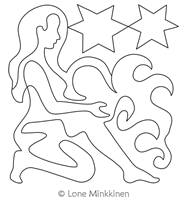 Digital Quilting Design Aquarius Motif by Lone Minkkinen