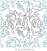 Digital Quilting Design Boxing Hares by Lone Minkkinen